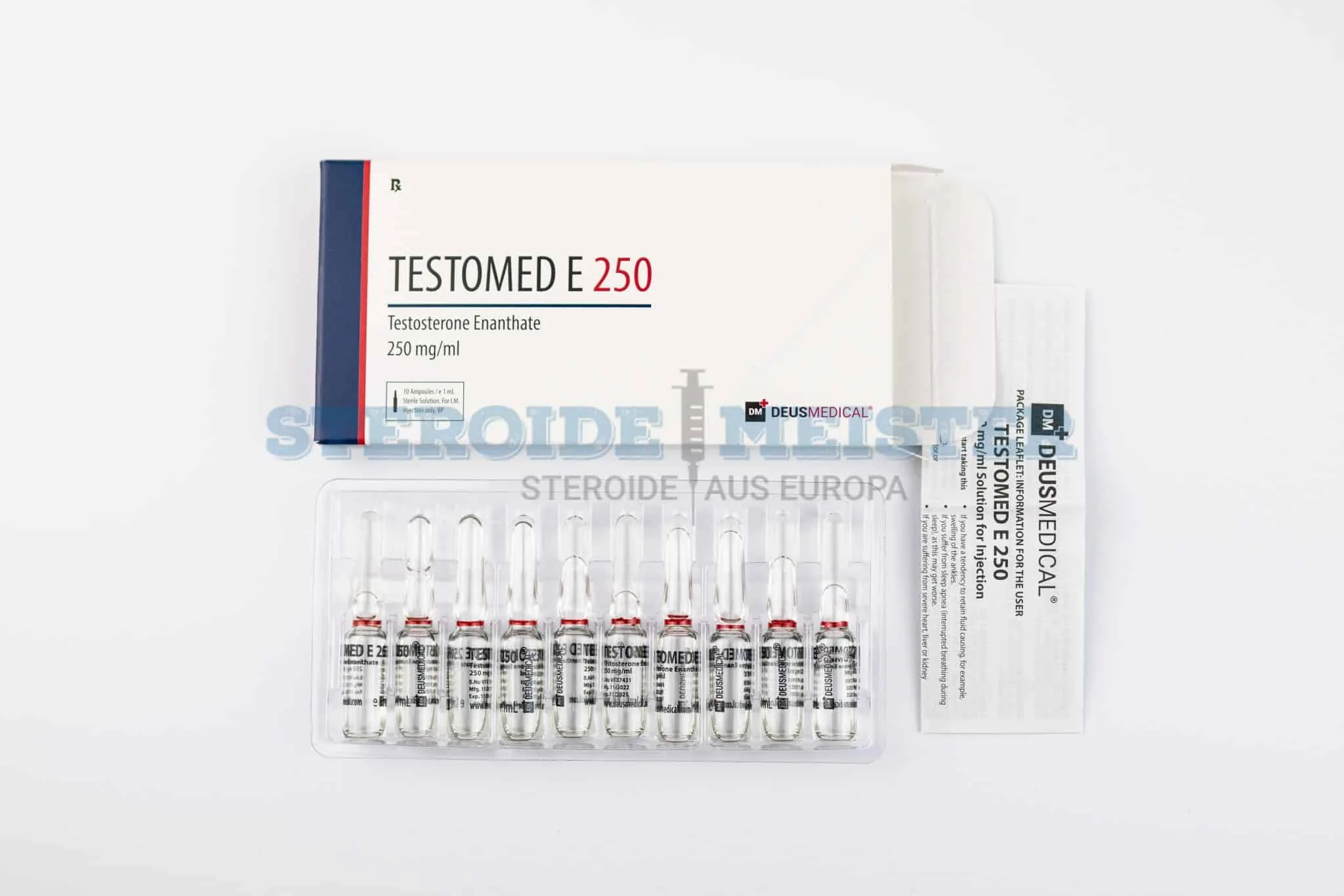 Testomed E 250 (Testosteron-Enanthat) Deus Medical 250mg/ml 10 Ampullen
