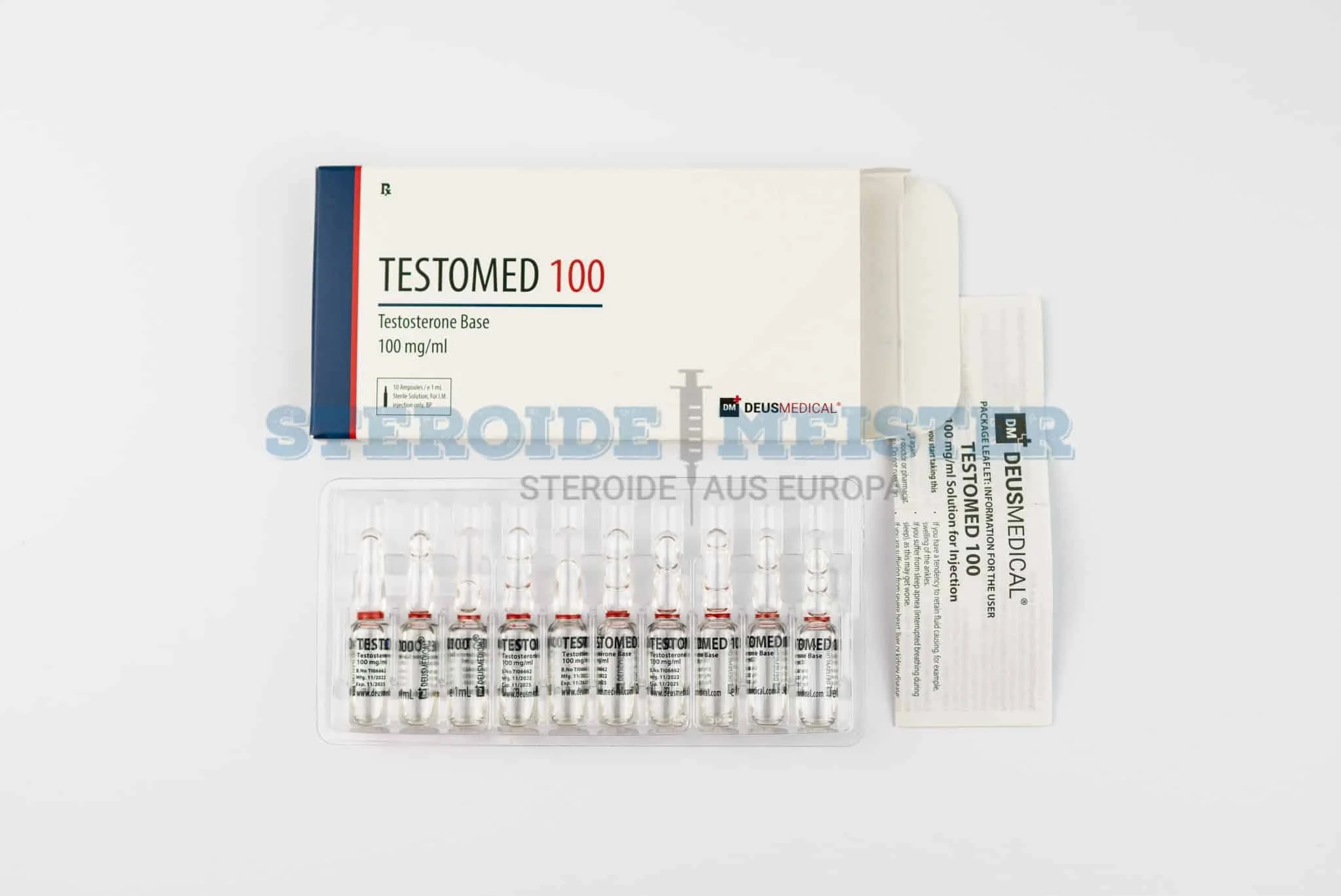 Testomed 100 (Testosteron-Basis) Deus Medical 100mg/ml 10 Ampullen