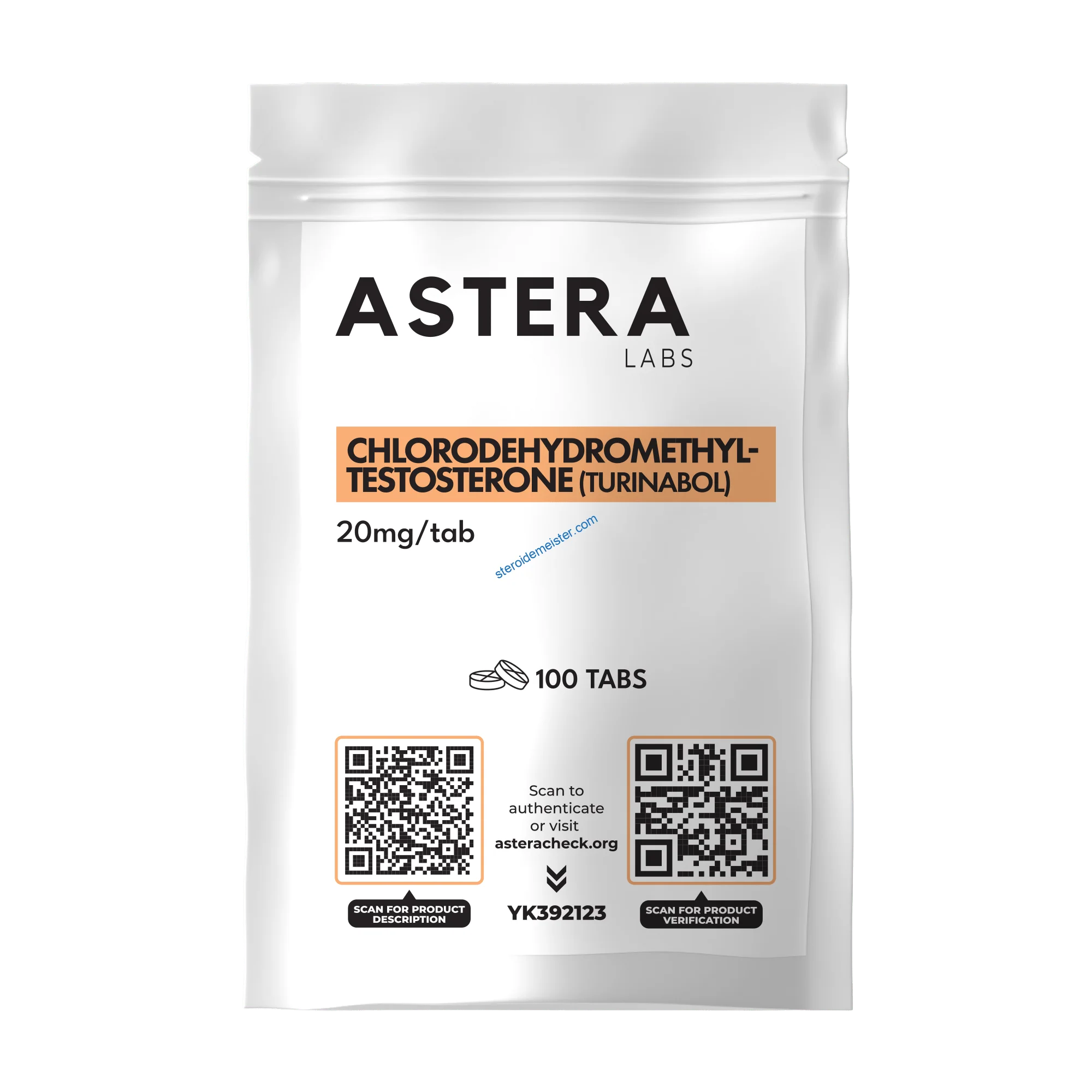Chlorodehydromethyltestosteron (Turinabol) Astera Labs 100 Tabletten [20mg/tab]